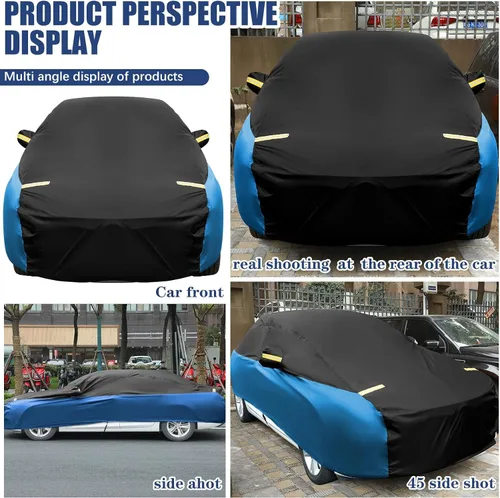 Miniatura 4 de Riakrum Funda completa impermeable para todo tipo de clima, para automóviles, resistente al viento, a la lluvia, protección UV, resistente a