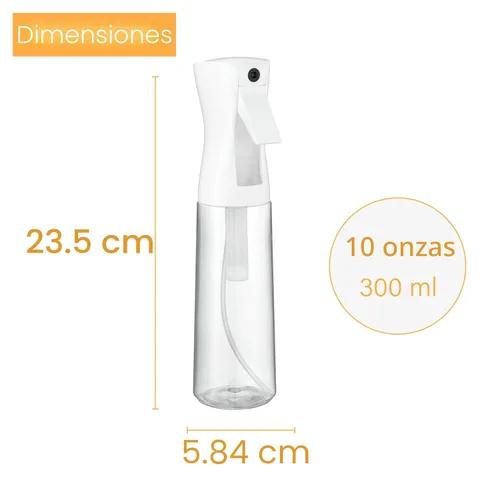 Miniatura 4 de SUPER+ Paquete de 2 botellas de spray continuo para el cabello, pulverizador de niebla ultrafina de 10 onzas, botella de spray de agua para botella