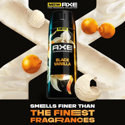 Miniatura 6 de AXE Fine Fragrance Collection - Aerosol corporal de alta calidad, vainilla negra con naranja + sándalo con protección contra olores 72H, sin