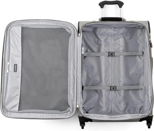 Miniatura 6 de Travelpro Maxlite 5 Softside - Equipaje expandible con 4 ruedas giratorias maleta ligera para hombres y mujeres Champán Cuadros mediano 25 pulgadas