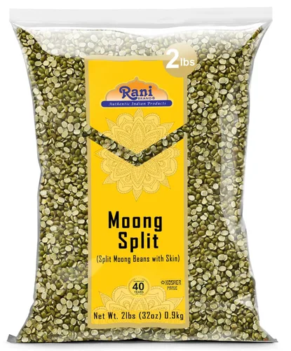 Miniatura 22 de Rani Moong Dal (granos de mung sin piel) Lentejas indias de 128 onzas (8 libras), 8.0 lbs x paquete de 5 (total 40 libras) a granel, totalmente