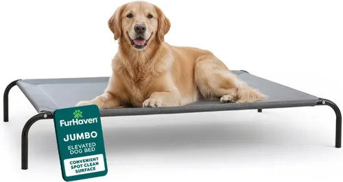 Miniatura 16 de FurHaven Cunas elevadas para mascotas – Hamaca de malla de nailon refrescante y transpirable para perros pequeños y gatos, fácil de montar, duradera