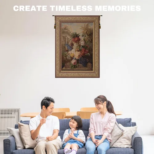 Miniatura 5 de Charlotte Home Furnishings Inc. Bouquet Exotique - Tapiz francés para colgar en la pared, 58 x 44 pulgadas, mezcla de algodón y poliéster, arte