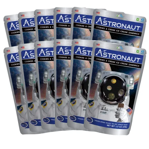 Miniatura 3 de Astronaut Foods Sandwich de helado liofilizado, postre espacial de la NASA, galletas y crema, 6