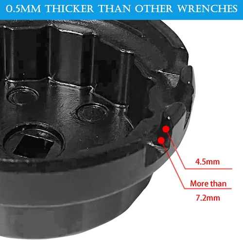 Miniatura 3 de Llave de filtro de aceite para Toyota Lexus, herramienta de extracción de tapa de filtro de aceite de servicio pesado compatible con Scion RAV4