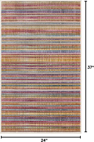 Miniatura 2 de Unique Loom Deepa Collection - Alfombra estática (2 pies x 3 pies 1 pulgada, rectangular, multi/ gris)