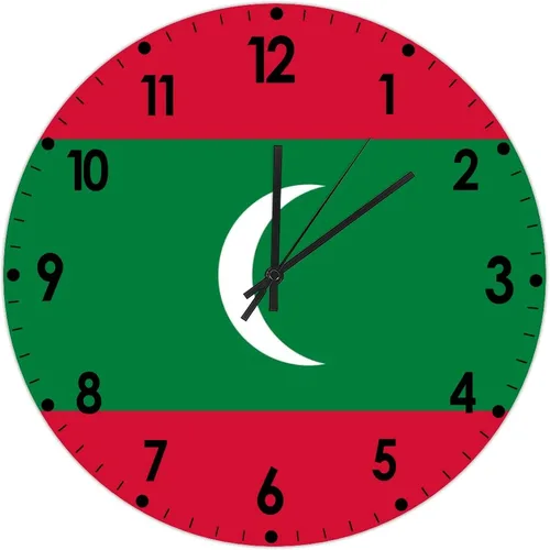 Miniatura 440 de Cheyan Reloj de pared con bandera de Canadá de 12 pulgadas, silencioso, sin tictac, de PVC, funciona con pilas, reloj redondo decorativo, regalo