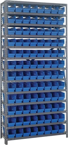 Miniatura 7 de Quantum Storage QSB108 - Contenedores de plástico anidables resistentes para farmacia, hospital y almacén, labio colgante y 7 ranuras divisoras