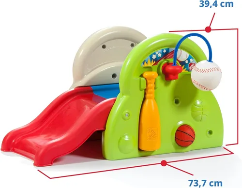 Miniatura 4 de Step2 Centro de actividades Sports-Tastic, juego deportivo para niños pequeños, tobogán para interiores y exteriores, gimnasio de juegos incluye