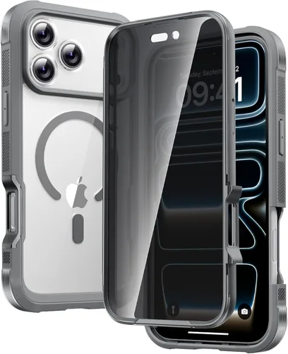 Miniatura 35 de Diaclara - Funda compatible con iPhone 11, carcasa resistente de cuerpo completo con protector de pantalla integrado sensible al tacto y Transparente