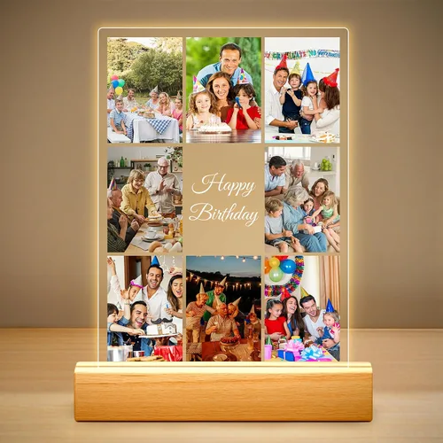 Miniatura 17 de Marco de fotos personalizado con luz nocturna, marcos de fotos personalizados con foto, marco de fotos personalizado, regalos de cumpleaños