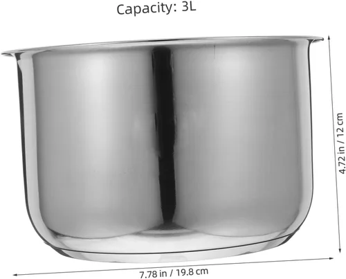 Miniatura 2 de 2.1QT/2L 6 tazas de olla de arroz Liner olla olla interior olla de arroz antiadherente cocina reemplazo reemplazo forro 7.78 x 4.72 pulgadas