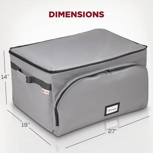 Miniatura 7 de HOLDN' STORAGE Caja de Almacenamiento Premium de Adornos de Navidad – Contiene hasta 72 Adornos de 4", Tela 600D Duradera, Divisores Ajustables, 3