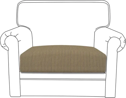 Miniatura 103 de Easy-Going - 4 Fundas de cojín elásticas para sofá seccional, izquierda/derecha, en forma de L, funda de asiento antideslizante, suave, flexible