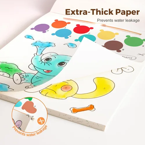 Miniatura 2 de Libros de pintura con agua Jar Melo para niños pequeños, actividad de pintura de acuarela sin desorden para niños de 1-3, 2-4, 4-6 años, regalo