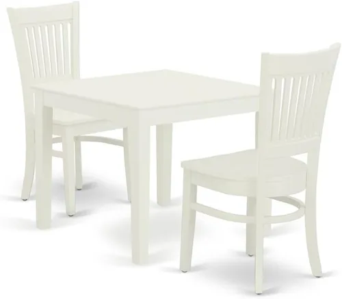 Miniatura 9 de East West Furniture OXVA3-LWH-C - Juego de muebles de comedor de 3 piezas contiene una mesa de cocina cuadrada y 2 sillas de comedor tapizadas