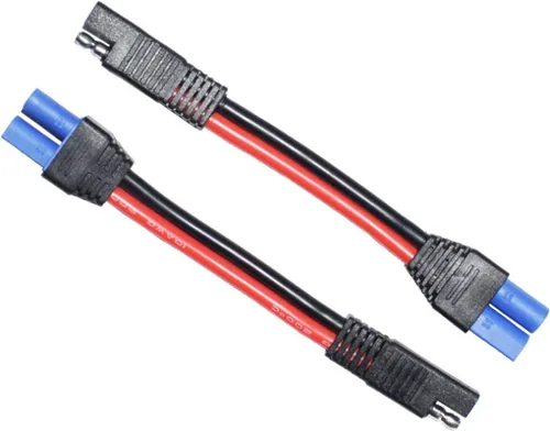 Miniatura 4 de Conector adaptador de conexión rápida SAE a EC5 hembra (paquete de 2), adecuado para batería solar de automóvil -10AWG 5.9 in