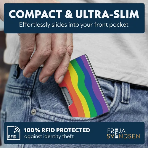 Miniatura 45 de Cartera de aluminio impresa 2.5D para hombres: clip delgado para dinero y tarjetero con barniz selectivo táctil. Bloqueo RFID mejorado, compacto