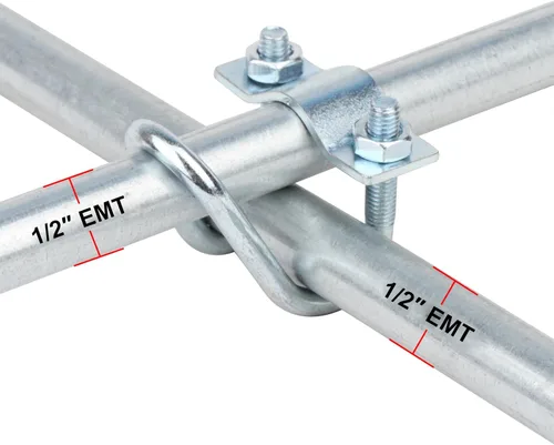 Miniatura 3 de 20 conectores de abrazadera de tubo cruzado para conducto EMT de 1/2 pulgada, abrazadera cruzada para invernadero, toldo