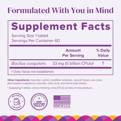 Miniatura 2 de BariMelts Probióticos, 5 mil millones de UFC, 60 tabletas de disolución rápida (suministro de 2 meses) - Probióticos sin azúcar para mujeres, apoyan