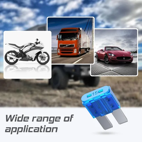 Miniatura 4 de Gebildet Fusibles de coche de hoja Micro2 5A 5A Fusibles automotrices para vehículos recreativos, motocicletas, camiones (paquete de 10 unidades)