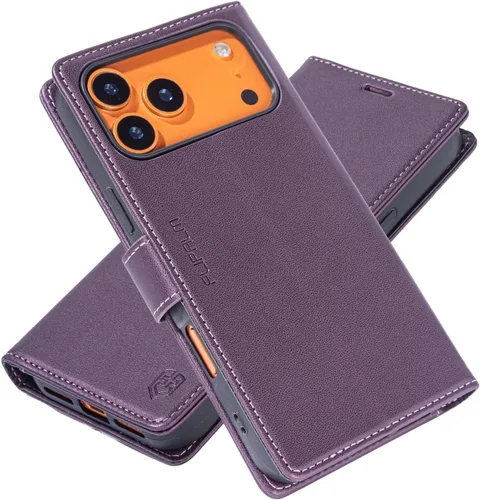 Miniatura 3 de Funda tipo cartera para iPhone 17 Pro Max con tarjetero de crédito, de piel sintética, con función atril, funda protectora a prueba de golpes