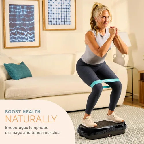 Miniatura 2 de Lifepro Waver Mini Vibration Plate Exercise Machine with Remote & Bands — Compact Whole Body Vibrating Plate for Lymphatic Drainage & Muscle Toning