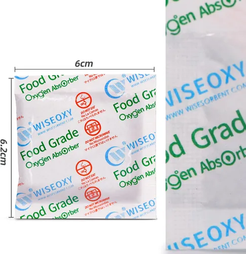 Miniatura 2 de Wisesorb Absorbentes de oxígeno para almacenamiento de alimentos de 300 CC 100 paquetes, absorbentes de oxígeno de grado alimenticio, absorbentes
