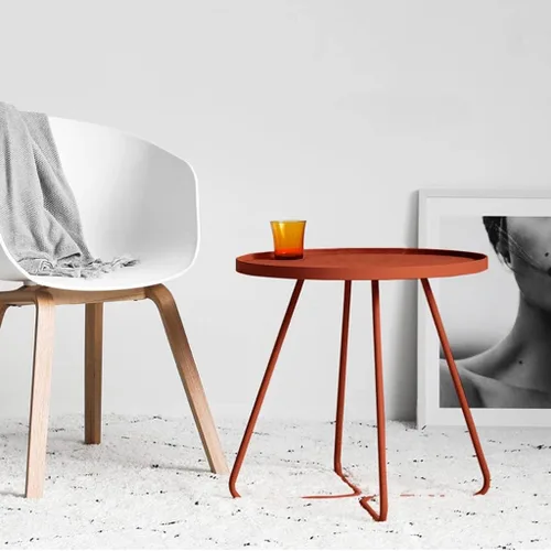 Miniatura 8 de Side Table Couch Side Tables Coffee Table Wrought Iron Non-Slip Tea Table Home Sofa Side Table Bedroom Living Room Corner Coffee Side Table Bedside