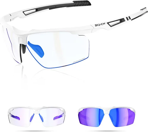 Miniatura 17 de SCVCN Gafas de sol deportivas fotocromáticas para ciclismo, gafas transparentes para hombres y mujeres, protección UV400, MTB BMX, pesca, correr