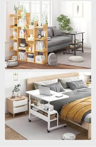 Miniatura 8 de Mesa Ajustable para Estudiante Computadora Portátil Muebles de Oficina en Casa Espacios Pequeños Sofá Dormitorio Mesita de Noche Escritorio Aprender
