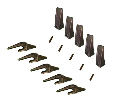 5 - Mini dientes de cucharón para excavadora, vástagos y pasadores soldados - X156L, T230X156, P156