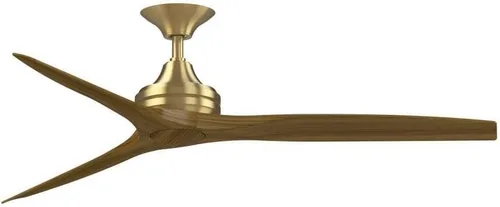Miniatura 33 de Fanimation Spitfire - Ventilador de techo para interiores y exteriores de 60 pulgadas, níquel cepillado con cuchillas naturales