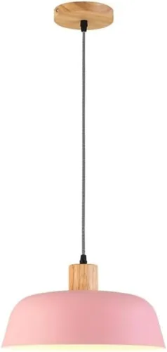 Miniatura 8 de Luces colgantes nórdicas retro para isla de cocina, moderna lámpara colgante de madera, lámpara industrial de aluminio para comedor, sala de estar