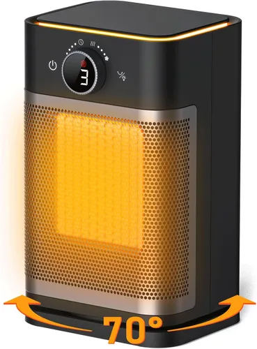 Calentador de Espacio Aehaemo, Calentadores Eléctricos Portátiles de 1400W para Uso en Interiores, Calentador PTC para Oficina, Sala de Estar, Sala