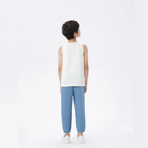Miniatura 4 de GFQLONG Paquete de 3 pantalones casuales básicos lisos para bebé, verano, otoño, cómodos, de algodón y lino, paquete de 3