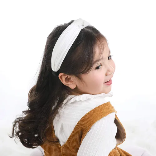 Miniatura 5 de Funtopia - Diademas anudadas para mujeres y niñas, 9 piezas de diadema ancha y lisa, bandas para el cabello con nudo cruzado de moda