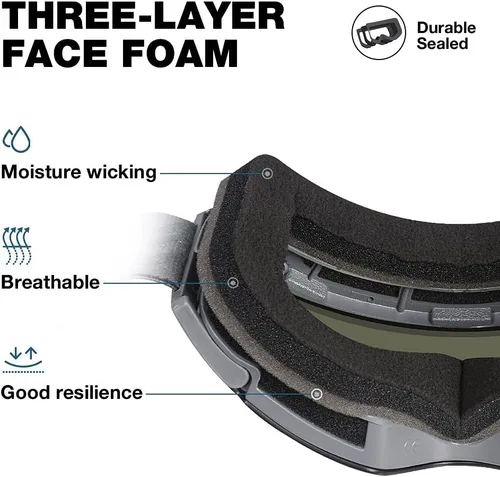 Miniatura 9 de ZIONOR X4 Ski Goggles Magnetic Lens - Snowboard Goggles for Men Women Adult - Snow Goggles Anti-fog UV Protection