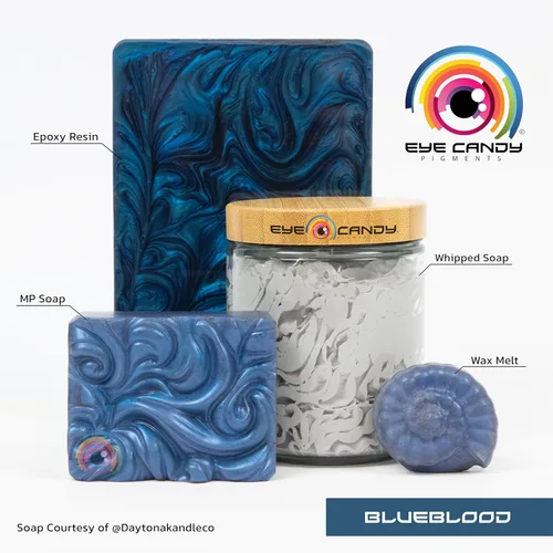 Miniatura 2 de Pigmento en polvo de mica "Angel Blue" (1.76 oz o 50 gr) multiusos para manualidades y manualidades, aditivo carpintería, epoxi, resina, bombas