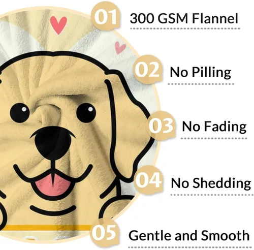 Miniatura 4 de Golden Retriever - Manta de regalo – 30 x 40 pulgadas, bonita manta de perro para amantes de los perros, niños, niños y niñas, mantas suaves