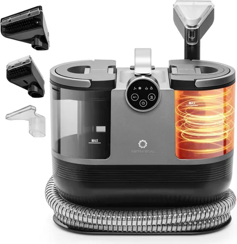 Airthereal S1 Máquina Limpiadora de Alfombras, Limpiador de Manchas de Tapicería Portátil de Calentamiento Instantáneo, Máquina Champurreadora con