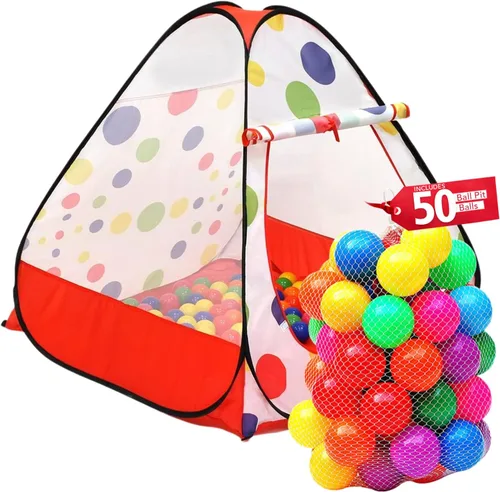 Tienda de campaña emergente con pozo de pelotas para niños, tienda de campaña para casa de juegos para niños y niñas, bebés y niños pequeños,