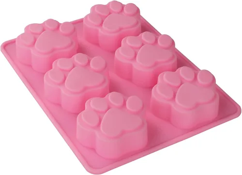 Miniatura 3 de WARMBUY Moldes de silicona para golosinas para perros, fabricación de jabón y chocolate, patas de animales, paquete de 2