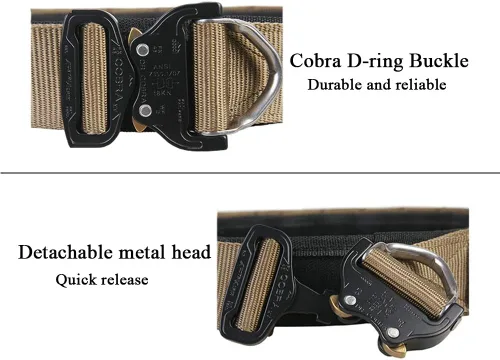 Miniatura 4 de EMERSONGEAR Cinturón táctico con hebilla de cobra, cinturón Molle de liberación rápida, cinturón interior resistente de 1.75 pulgadas interior de 2