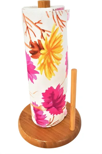 Lilind Paquete de 10 rollos de cocina reutilizables, cero residuos, toallitas de tela, paño familiar, toallas lavables sin papel, rosas