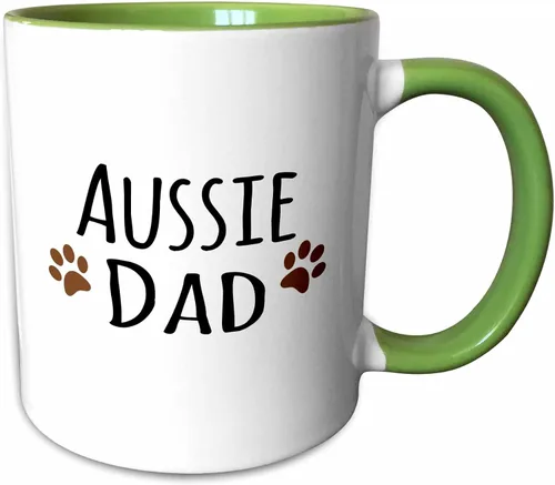 Miniatura 14 de 3dRose Taza Aussie Dog Dad de 11 onzas, color negro