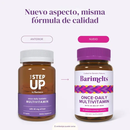 Miniatura 7 de BariMelts Multivitamínico bariátrico una vez al día con hierro, 60 comprimidos recubiertos fáciles de tragar (suministro para 2 meses)