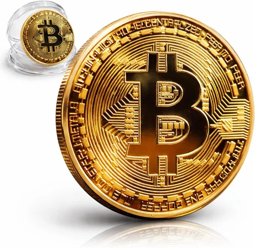 Moneda de Bitcoin Edición de Coleccionista - Criptomoneda conmemorativa coleccionable en caja protectora de acrílico - Perfecta para entusiastas de
