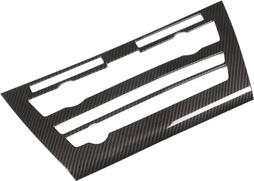 Miniatura 7 de ABS consola central de coche aire acondicionado volumen perilla Cotrol panel marco ajuste para BMW X5 F15 2014-2018 (fibra de carbono)