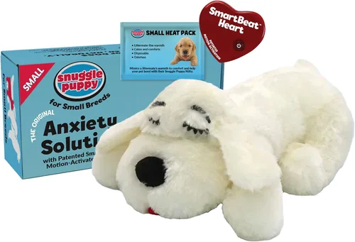 Miniatura 10 de Snuggle Puppy Junior - Juguete para cachorros de razas pequeñas, juguete de peluche más pequeño con pulso de sensación real, diseñado